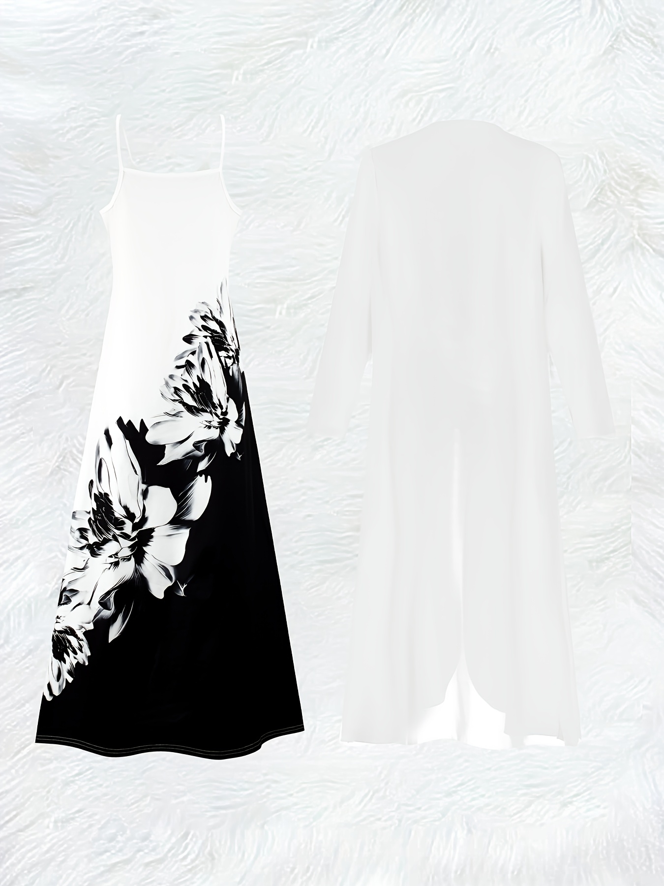 Casual Black and White Floral  - Romper Floral Print review and price